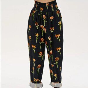 Lucy & Yak Daffodil-Lil Alexa Trousers High Rise Organic Cotton Black Size XS